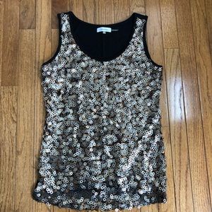 Calvin Klein metallic ring tank